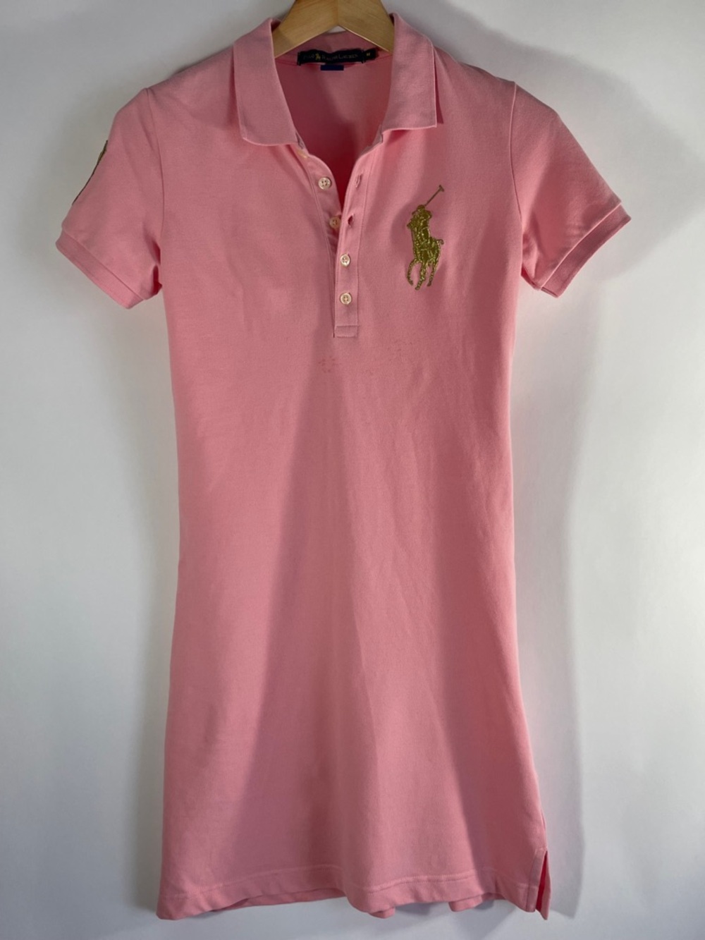 Polo Ralph Lauren Pink Slim Fit Polo Dress — Medium junior fit